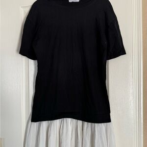 Elegant Black and White Mini Dress